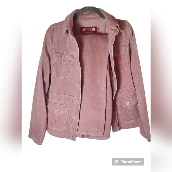 Vintage Pink Corduroy Utility Jacket Size Large - Picture 5 of 8